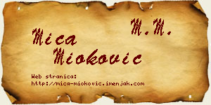 Mića Mioković vizit kartica